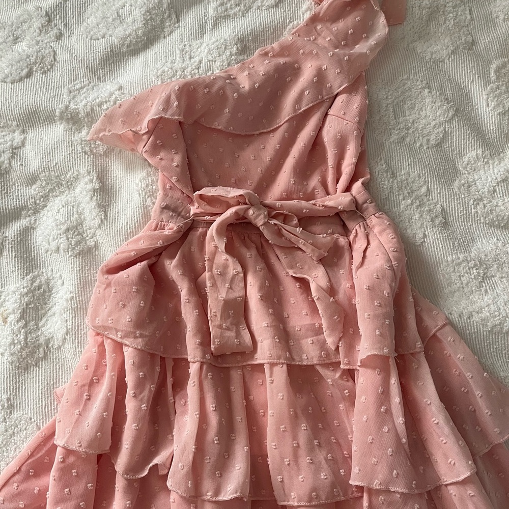 Showpo Pink One-Shoulder Sundress